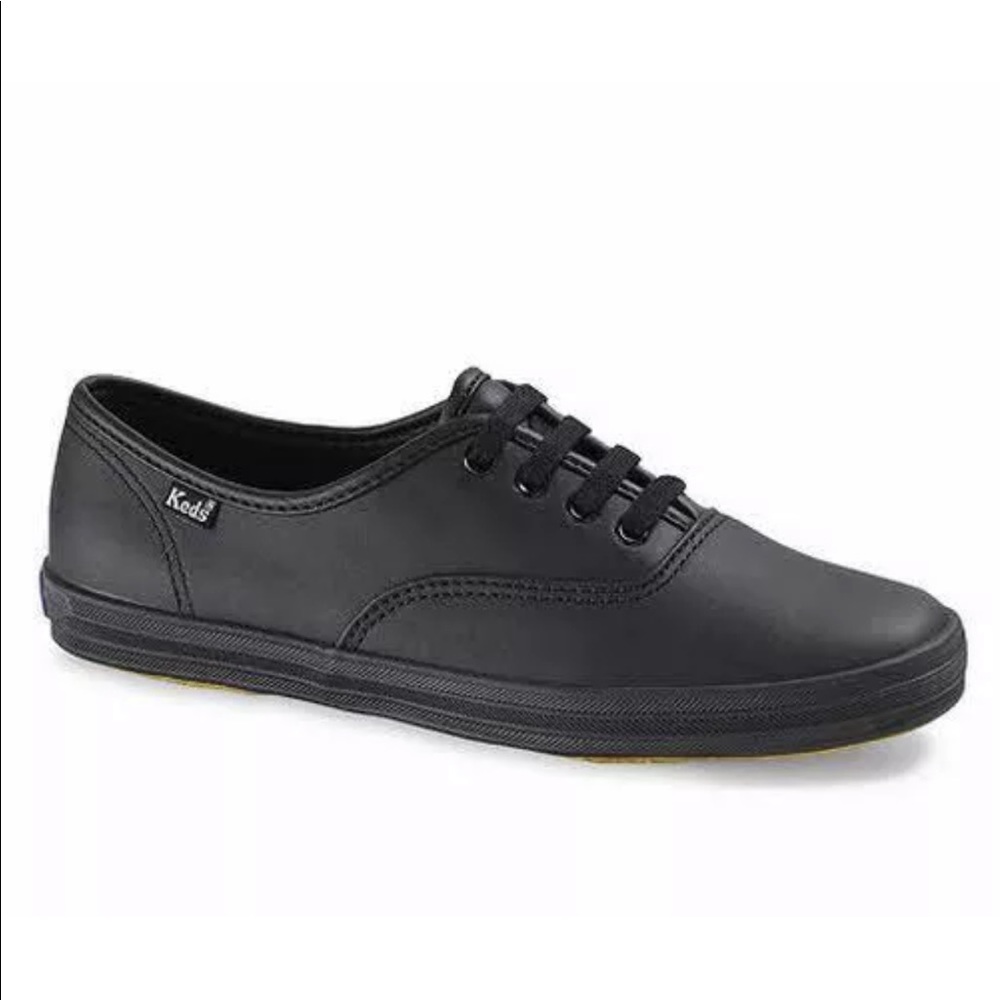 ❌SOLD❌Keds | Champion Original Black Leather Lace - Picture 1 of 8